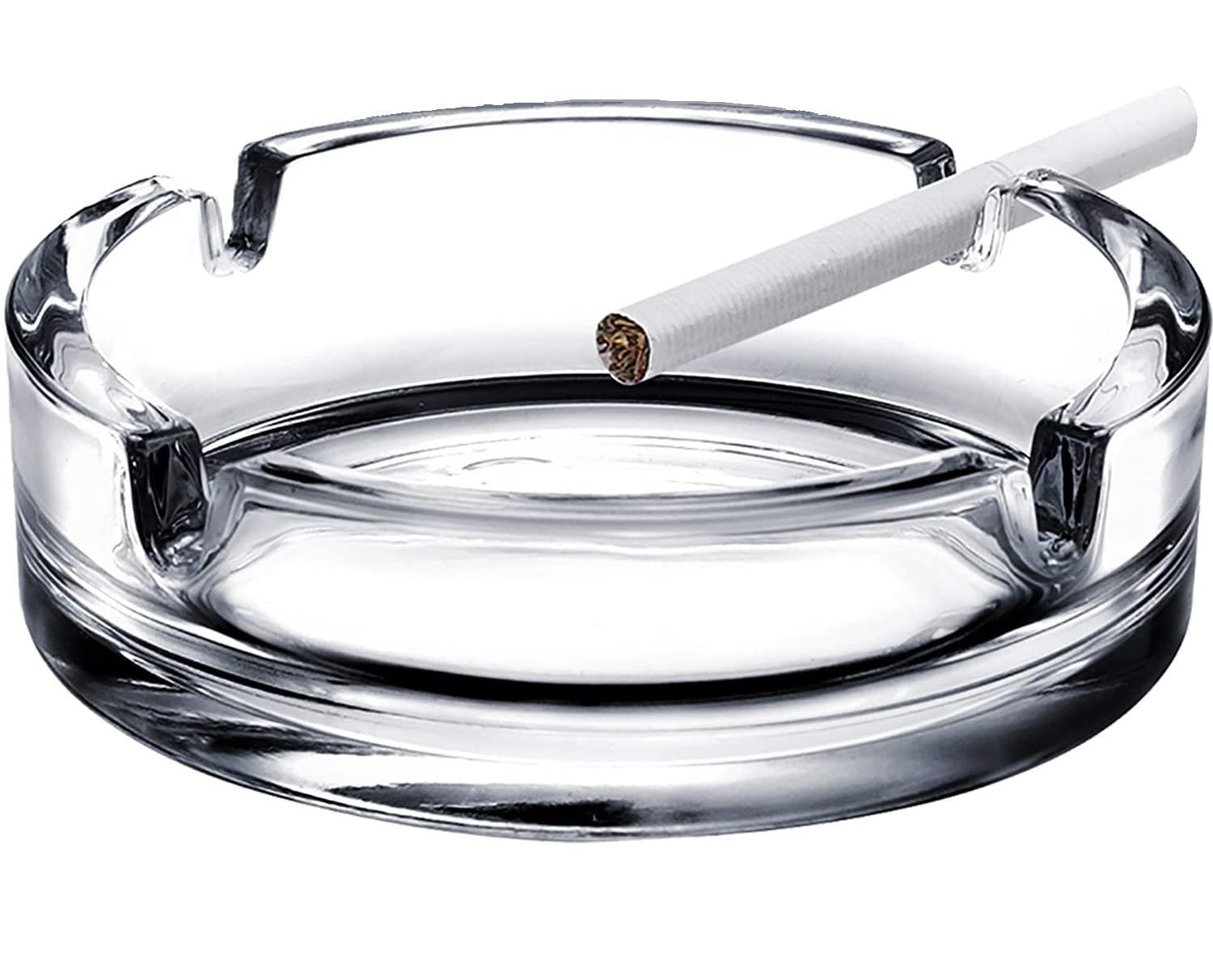 ROUND GLASS CIGARETTE TRAY