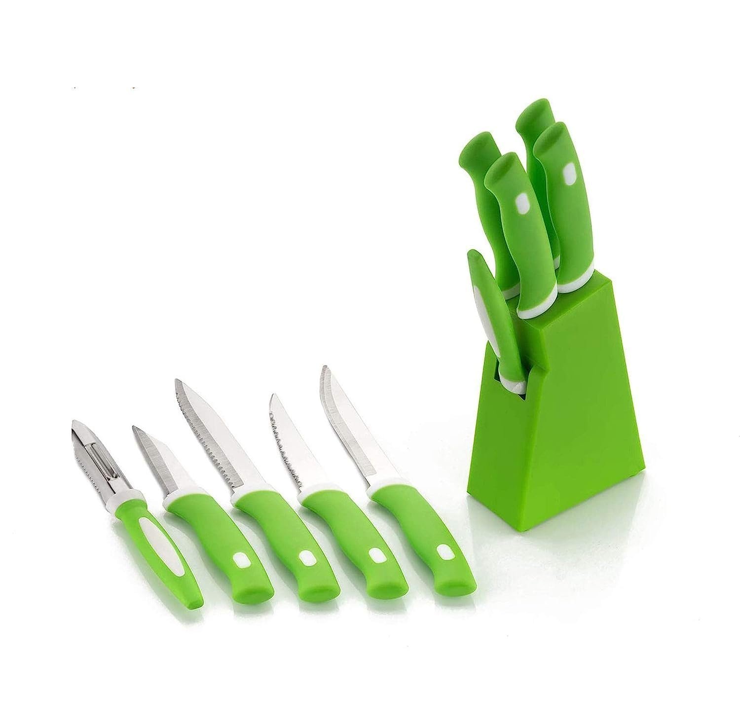 GREEN KNIFE PLASTIC STAND
