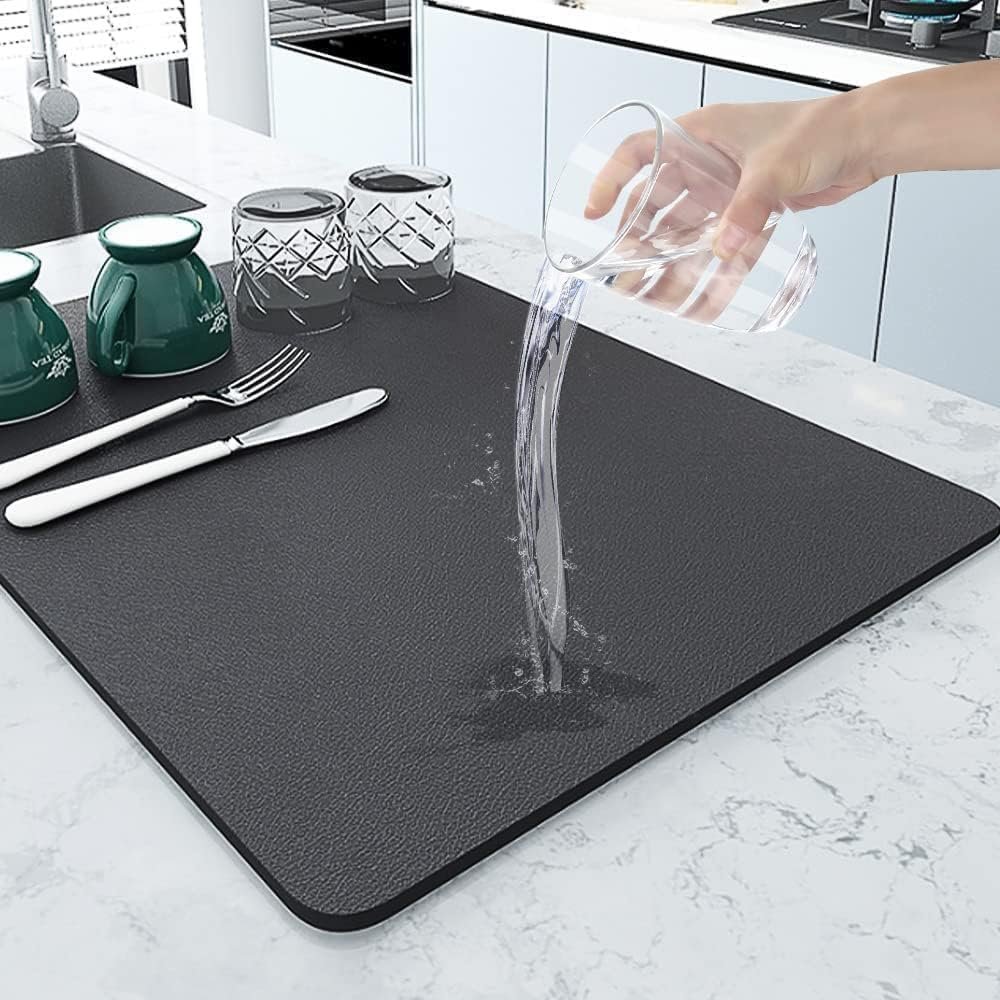 MICROFIBER KITCHEN DISH DRYING MAT
