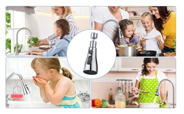360 DEGREE MOVABLE WATER FAUCET (3 MODE) - Image 9