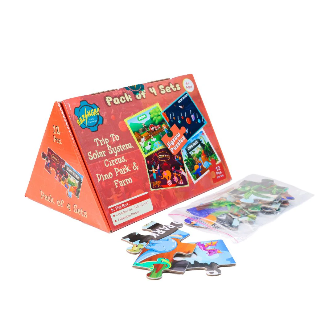4 PCS JIGSAW PUZZLES (12 PCS ICH)