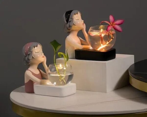 CERAMIC LIGHTING GLASS WITH GIRL GIFT SET - Image 2