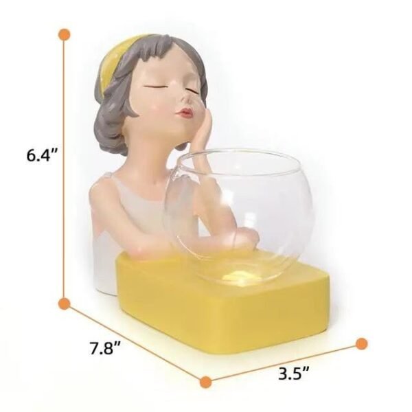 CERAMIC LIGHTING GLASS WITH GIRL GIFT SET - Image 3
