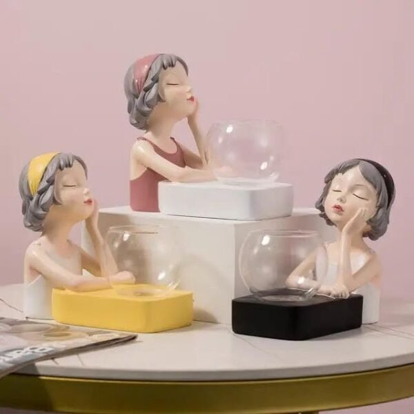 CERAMIC LIGHTING GLASS WITH GIRL GIFT SET - Image 4