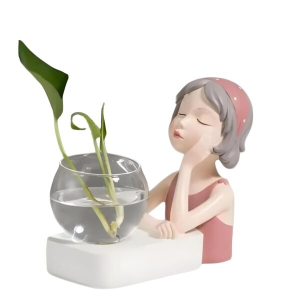 CERAMIC LIGHTING GLASS WITH GIRL GIFT SET