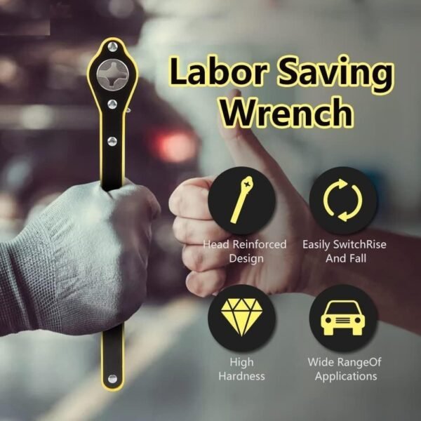 UNIVERSAL CAR JACK RETCHET WRENCH WITH ACCESSORIES - Image 2