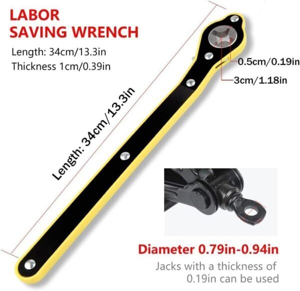 UNIVERSAL CAR JACK RETCHET WRENCH WITH ACCESSORIES - Image 5