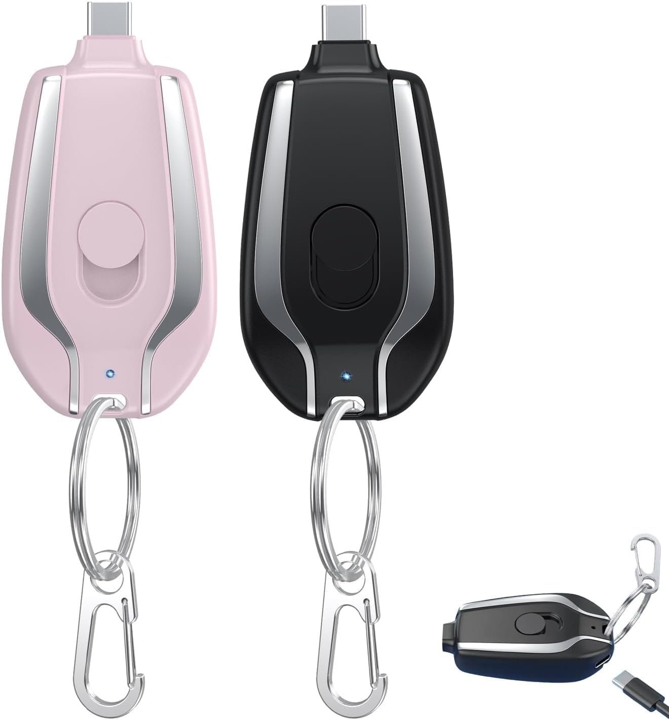 SMALL PORTABLE EMERGENCY KEY CHAIN POWER BANK (APPLE PIN)