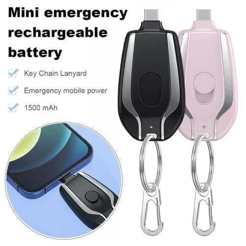 SMALL PORTABLE EMERGENCY KEY CHAIN POWER BANK (C TYPE PIN) - Image 2