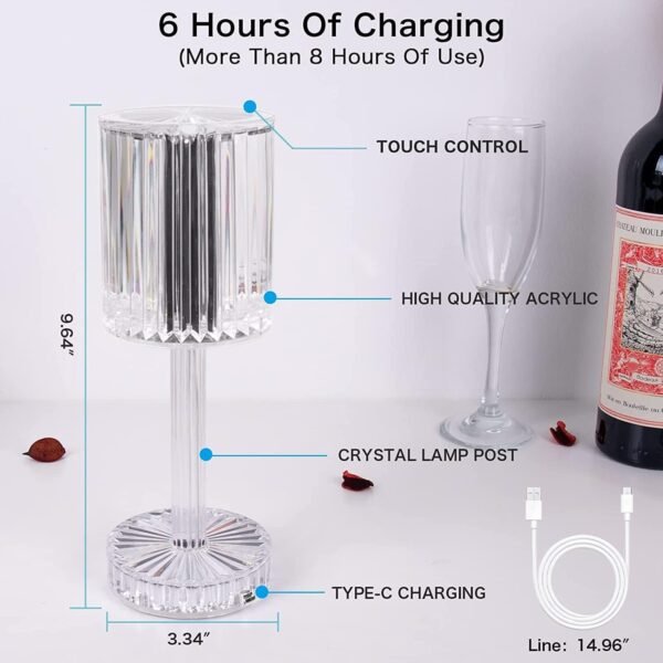 USB CRYSTAL TABLE LAMP - Image 4