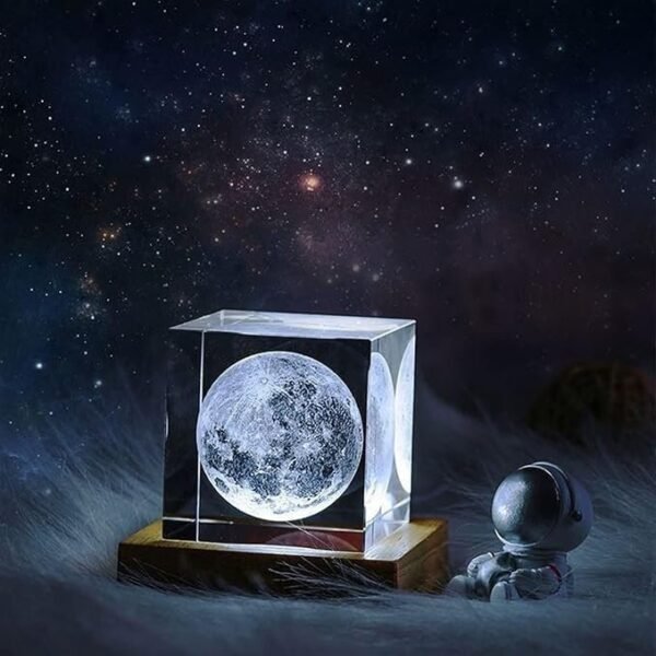 3D MOON CRYSTAL CUBE WITH LED - Image 8