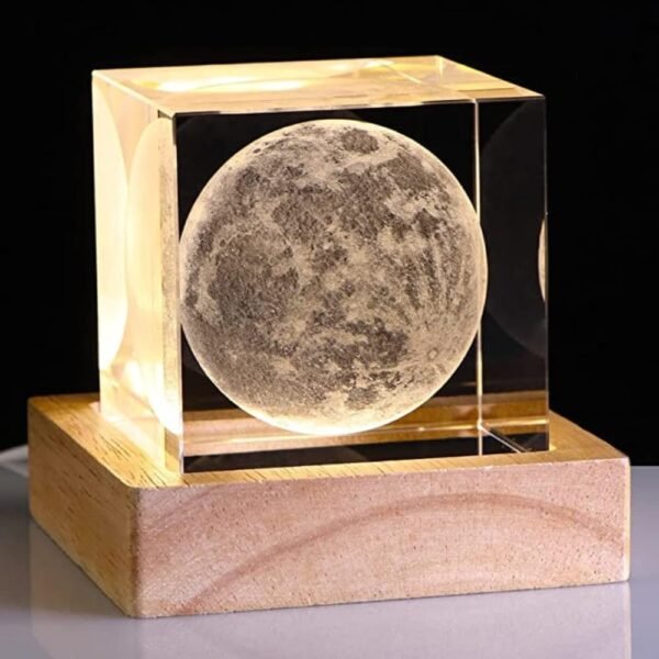 3D MOON CRYSTAL CUBE WITH LED - Image 9