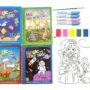 COLORING WATER DRAWING BOOKS WITH BRUSH PEN