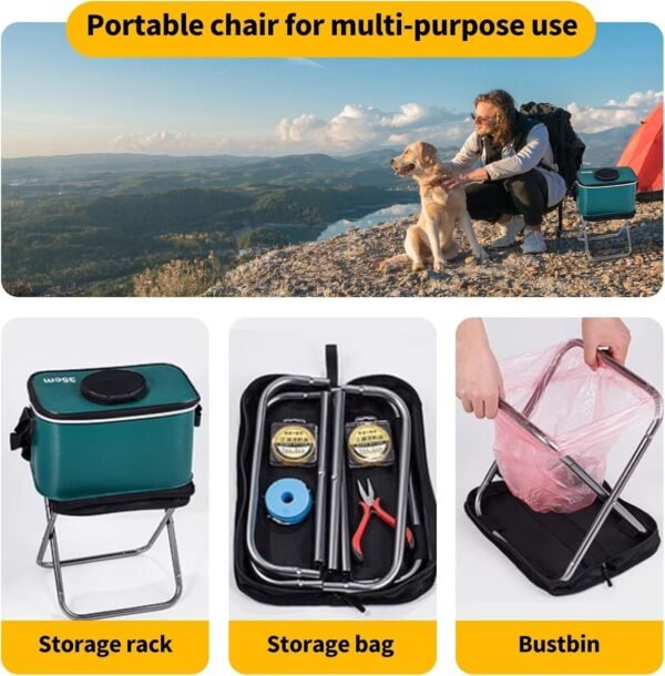 HANDBAG FOLDING STOOL ZIPPER BAG - Image 9