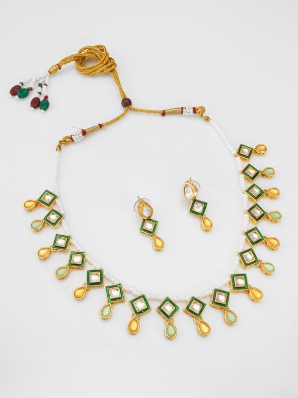 Morison Radiant Gold Necklace and Earrings Set  Perfect for Every Occasion - Image 2