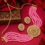 Morison Elegant Gold Necklace with Earrings  Shine with Sophistication