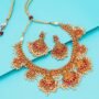 Morison Dazzling Gold Necklace with Earrings  Redefine Your Style