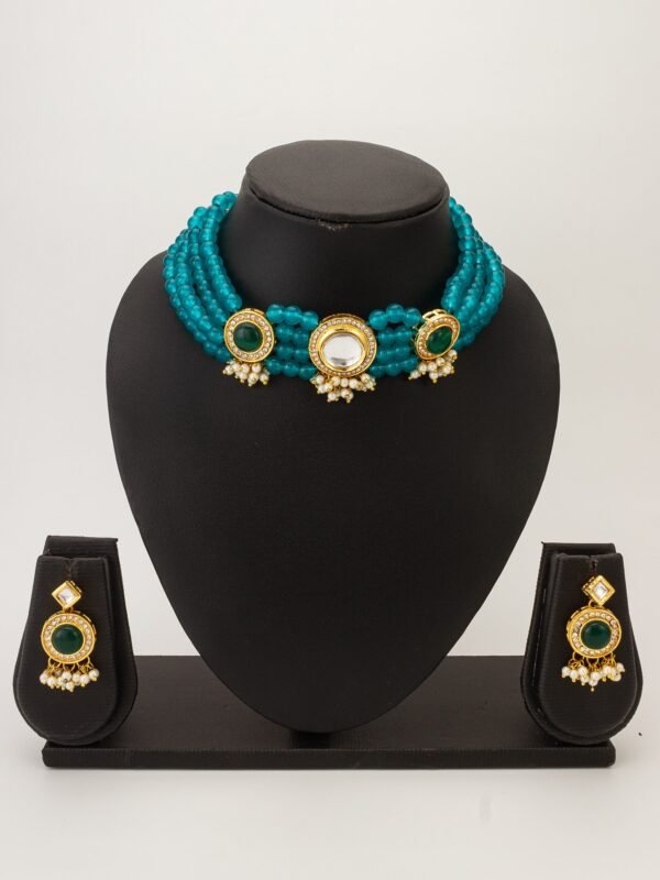 Morison Alluring Gold Necklace Set with Earrings  Perfect for Every Occasion - Image 3
