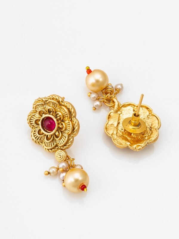 Morison Classic Gold Necklace Set with Earrings  A Timeless Statement - Image 5