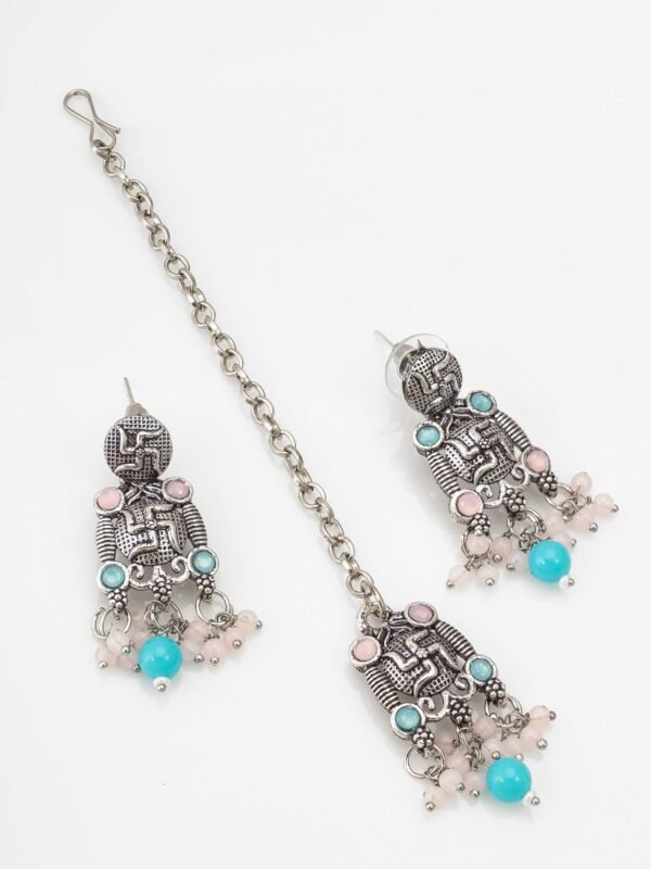 Morison Golden Aura Necklace Set with Earrings  A Statement of Perfection - Image 3
