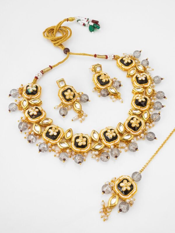 Morison Golden Blossom Necklace Set  The Perfect Blend of Nature and Elegance - Image 2