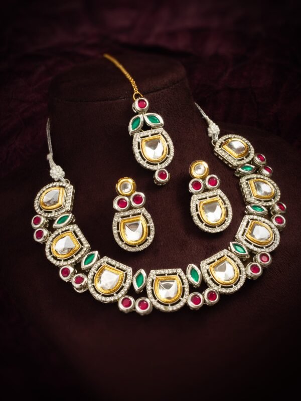Morison Golden Dazzle Necklace Set  A Bold Statement of Luxury