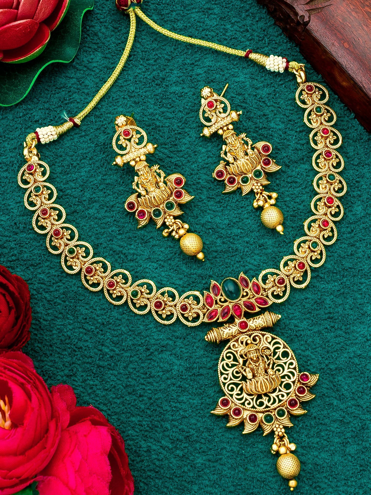 Morison Golden Fantasy Necklace Set  A Magical Touch of Luxury