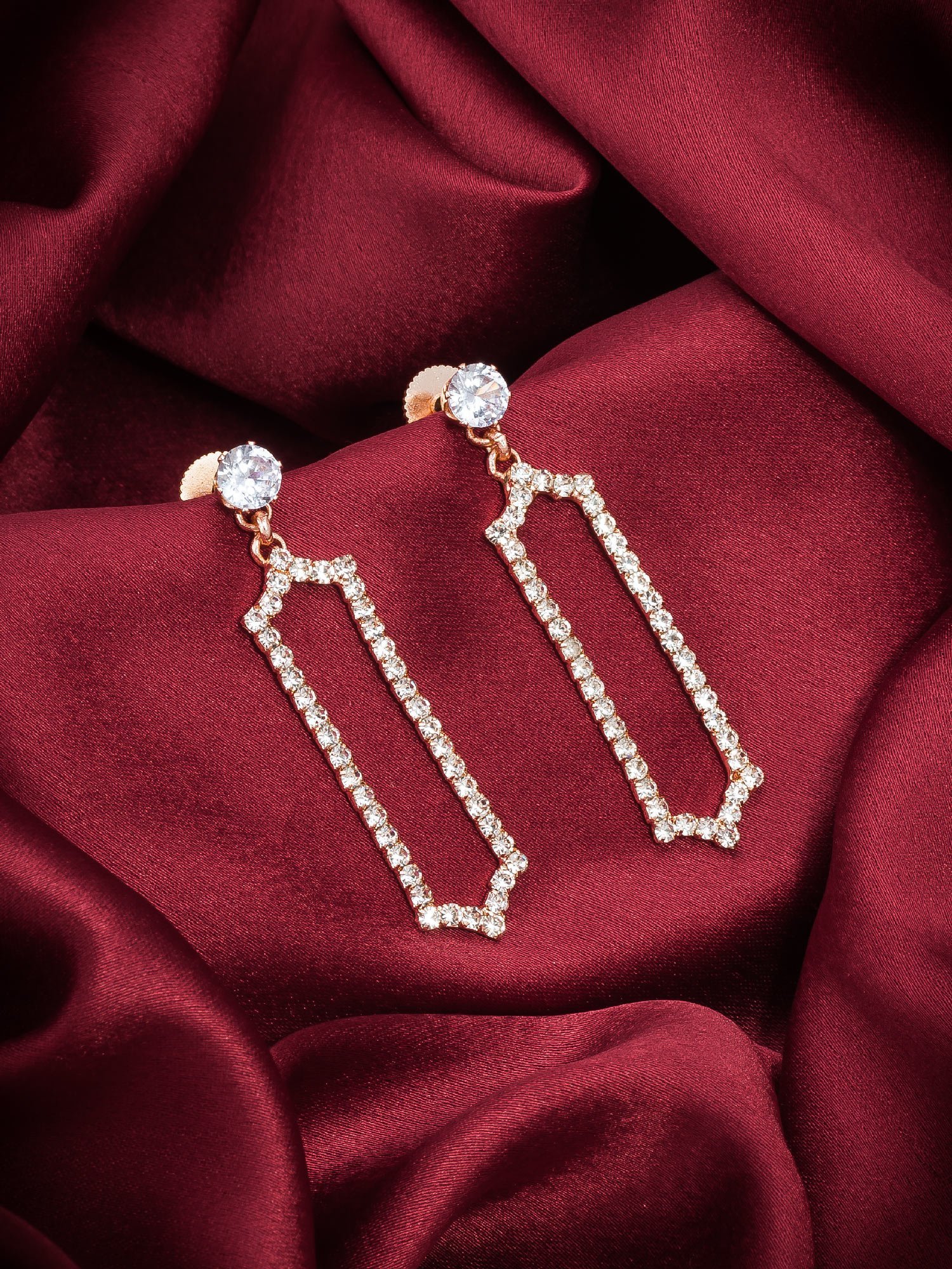Morison Golden Heart Earrings  Romantic Elegance in Every Detail