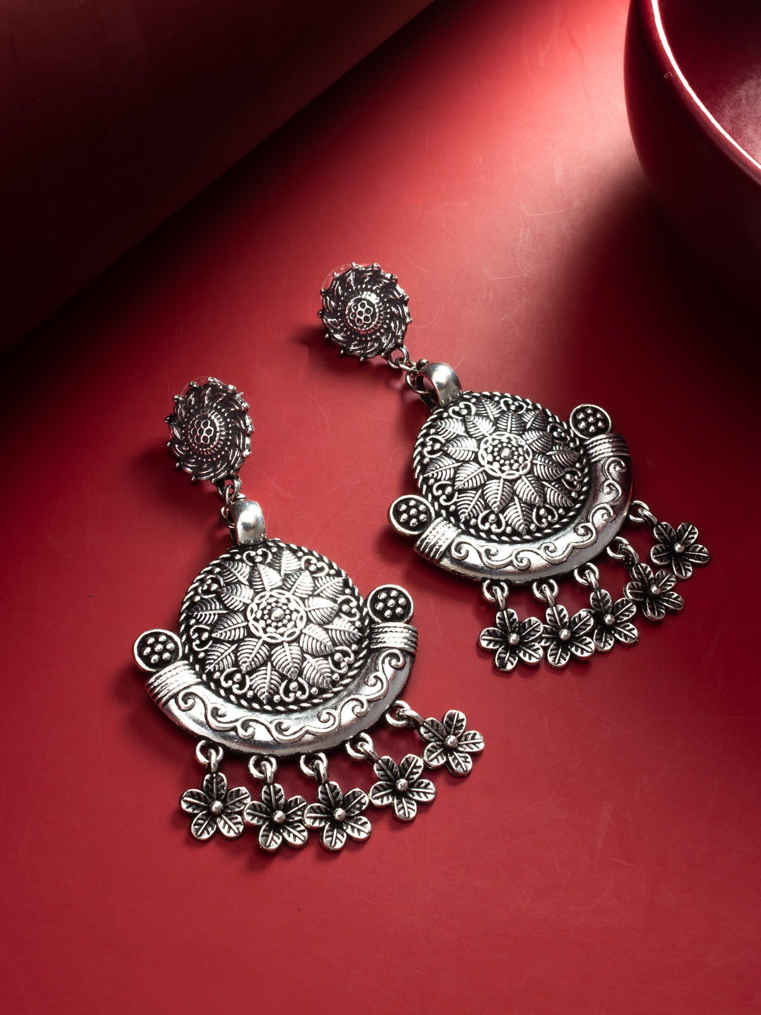 Morison Golden Geometric Earrings  Bold and Modern Design