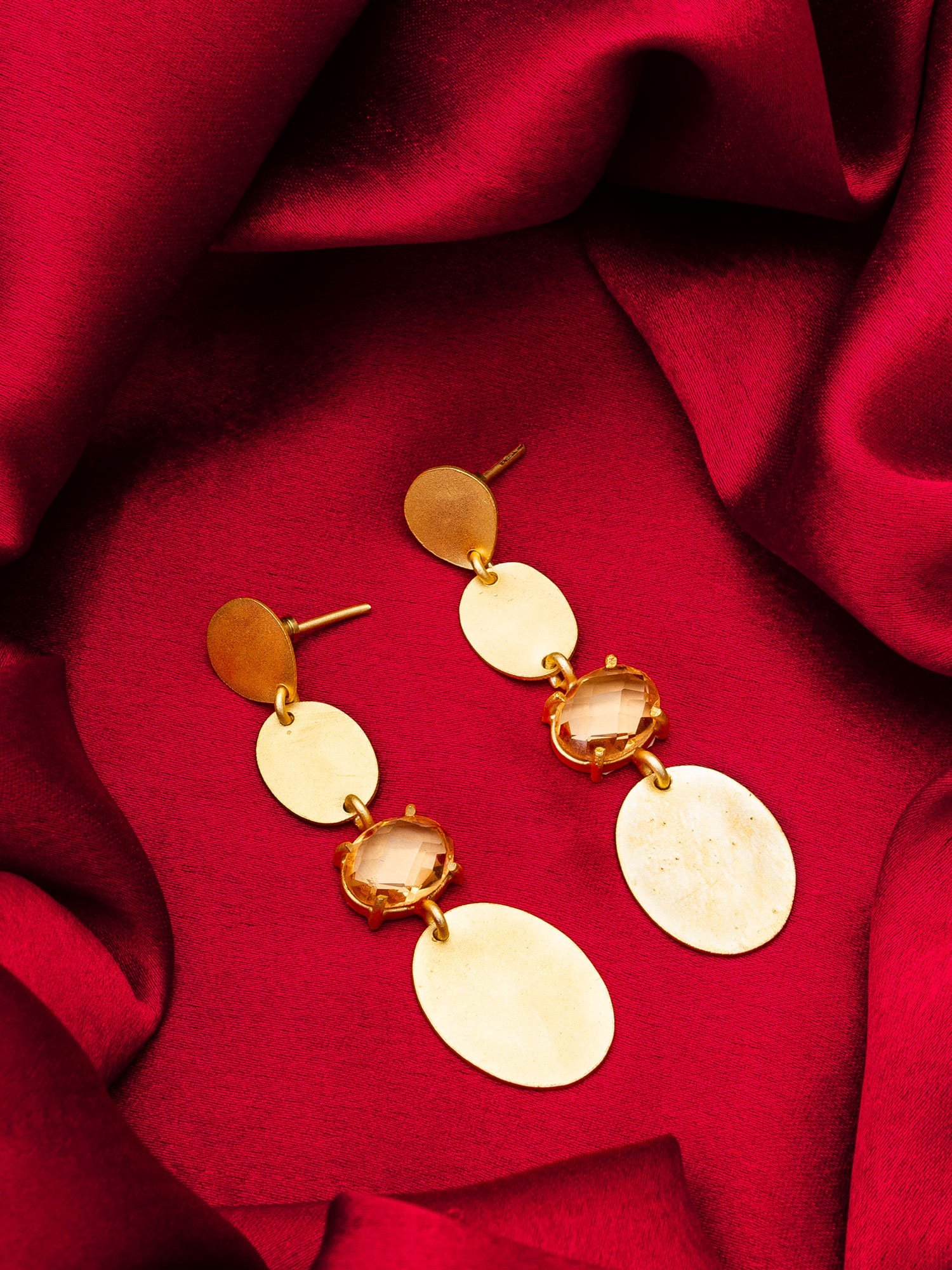 Morison Golden Crescent Earrings  Modern and Mysterious