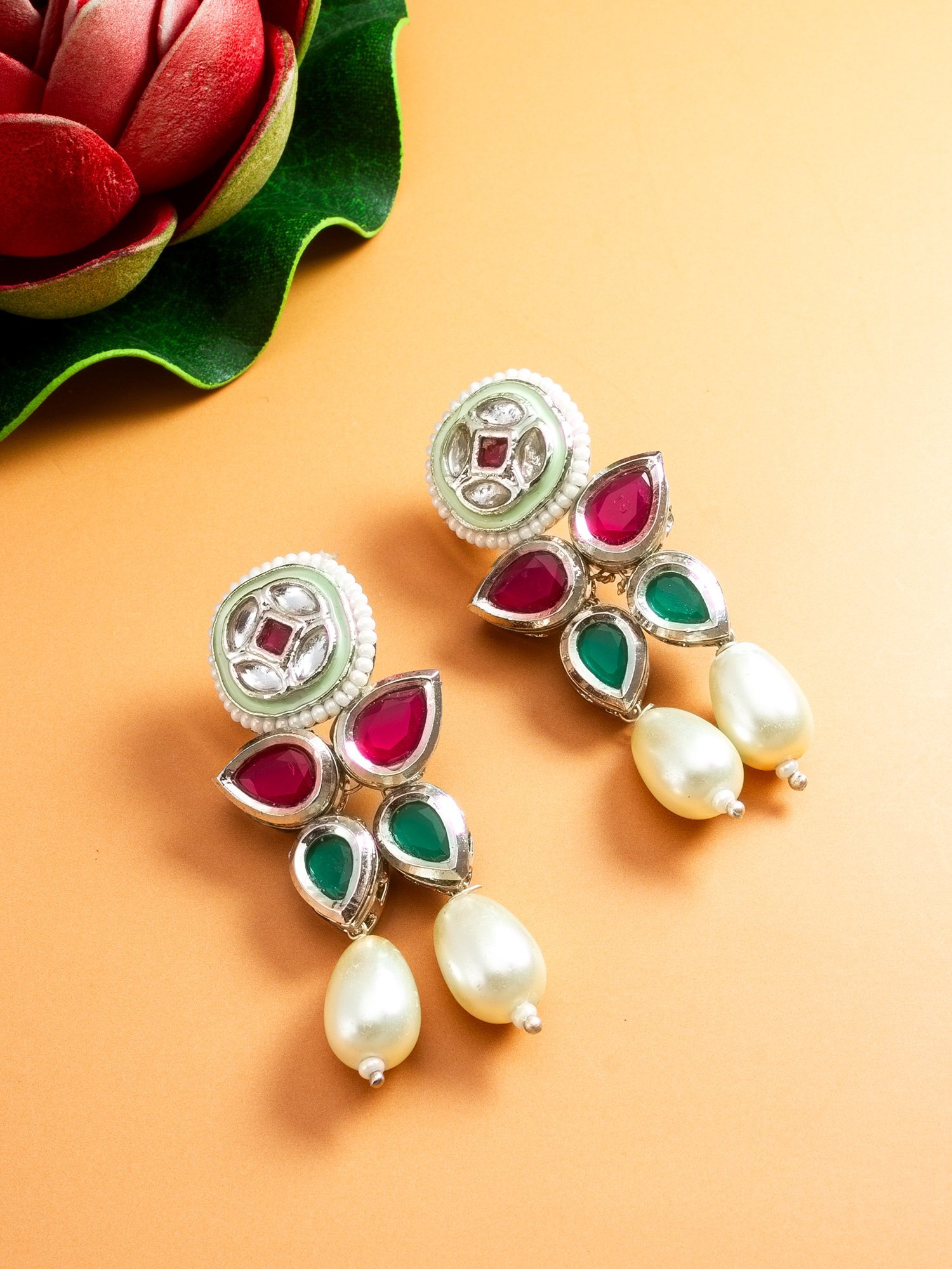 Morison Golden Lotus Earrings  Symbol of Purity and Enlightenment