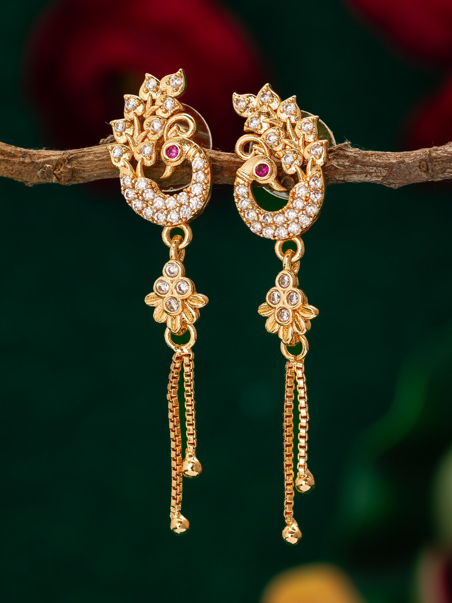 Morison Golden Abstract Earrings  Artistic Elegance