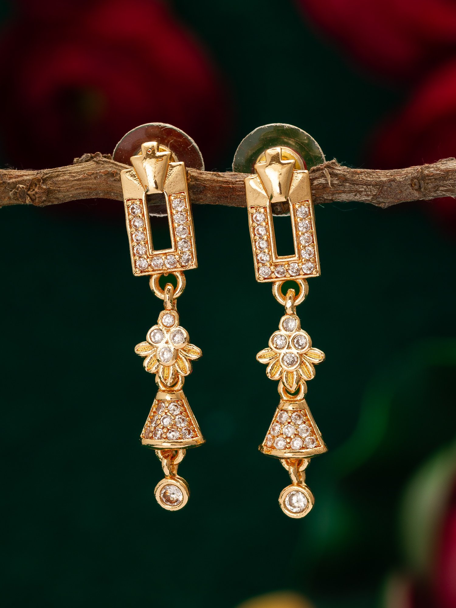 Morison Golden Elephant Earrings  Symbol of Wisdom and Strength
