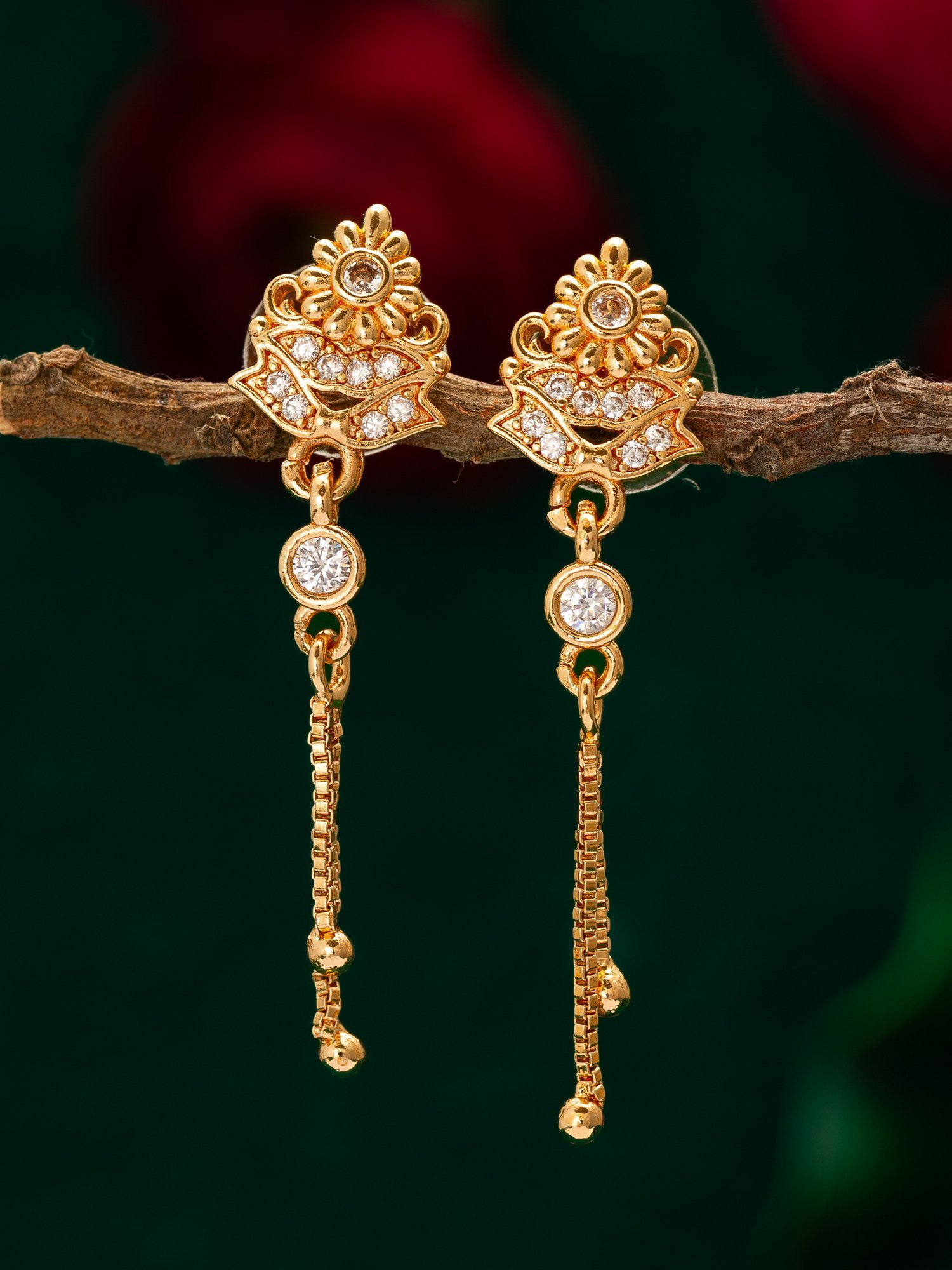 Morison Golden Crescent and Star Earrings  Celestial Beauty