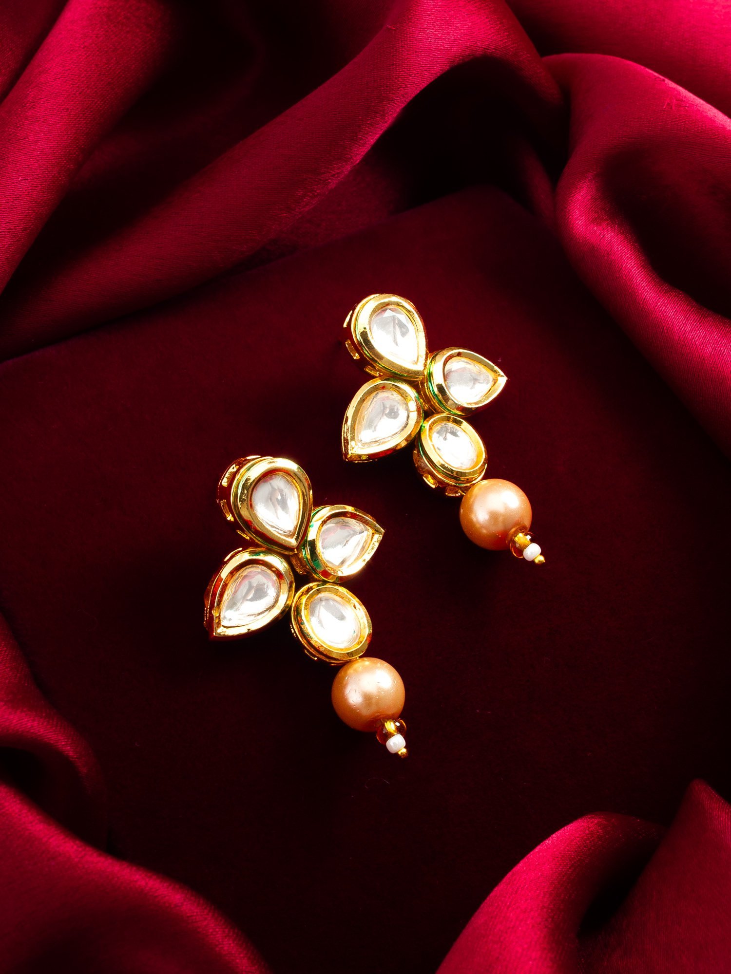 Morison Golden Double Circle Earrings  Modern Minimalism