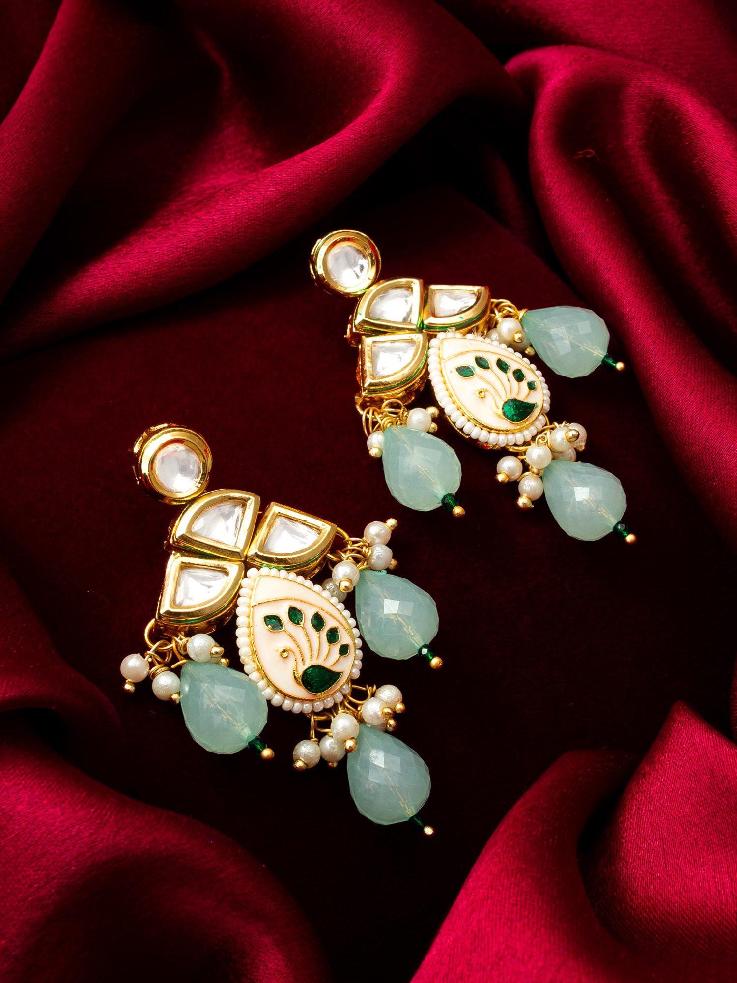 Morison Golden Pearl Drop Earrings  Elegant Sophistication
