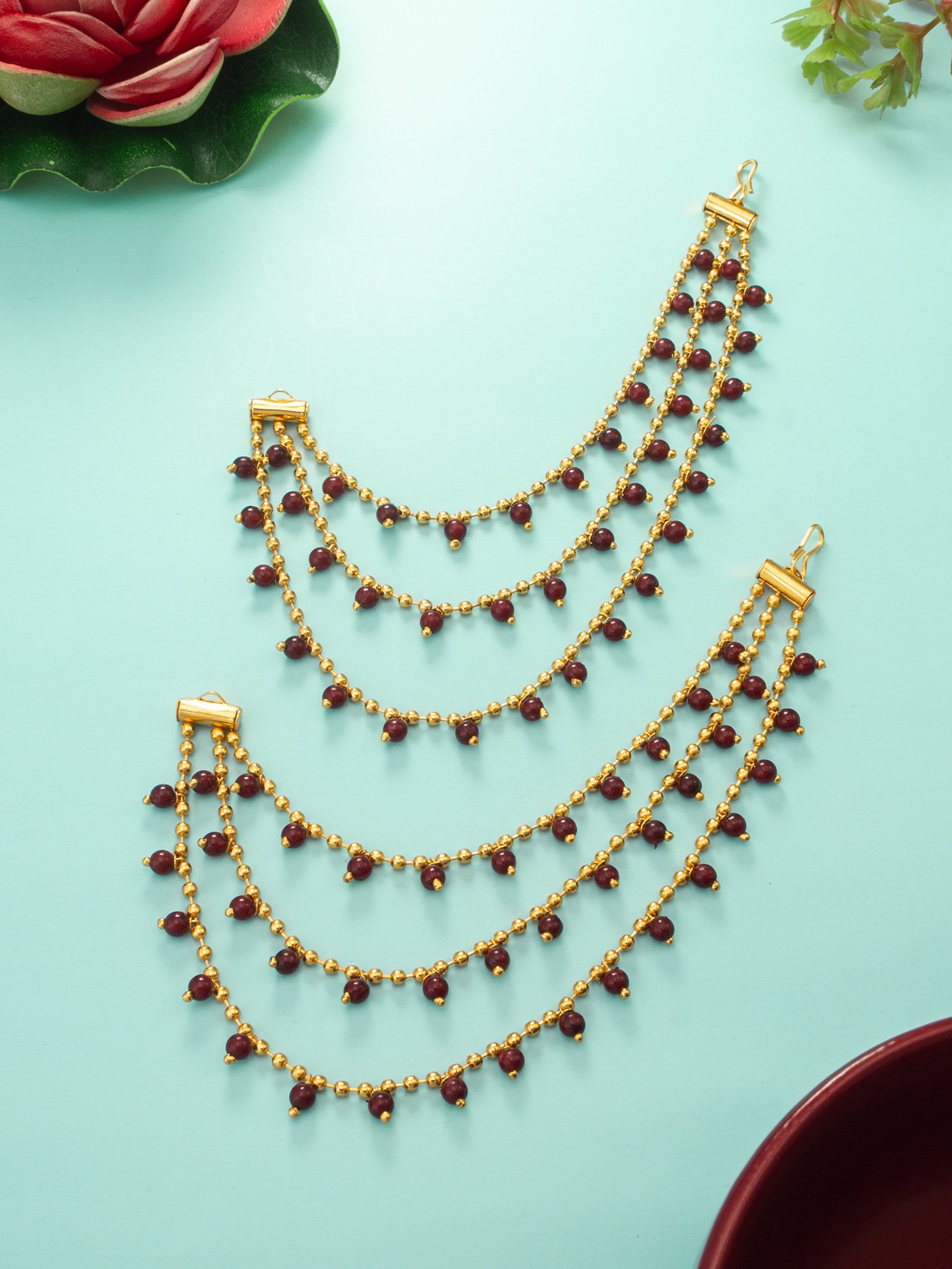 Morison Vibrant Red Jhumka Earrings  A Pop of Color