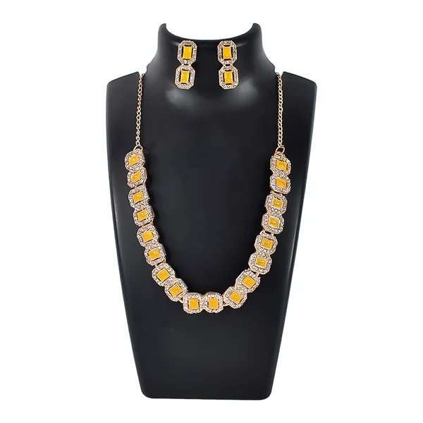 Celestial Elegance White and Sky Blue Diamond Necklace – Stunning Jewelry for Women