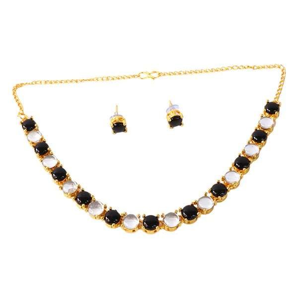 Stylish Fancy Party Wear Gold Plated Jewellery Set for Women – Elegant Necklace & Earrings for Celebrations