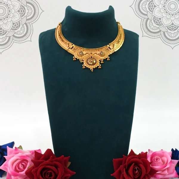 Luxurious Gold Plated Necklace Set for Women – Shine with Elegance | Ideal for Parties, Weddings, and Traditional Occasions
