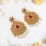 Traditional Gold Plated Chandbali Earrings – Elegant Indian Design, Lightweight & Stylish Jewelry for Women